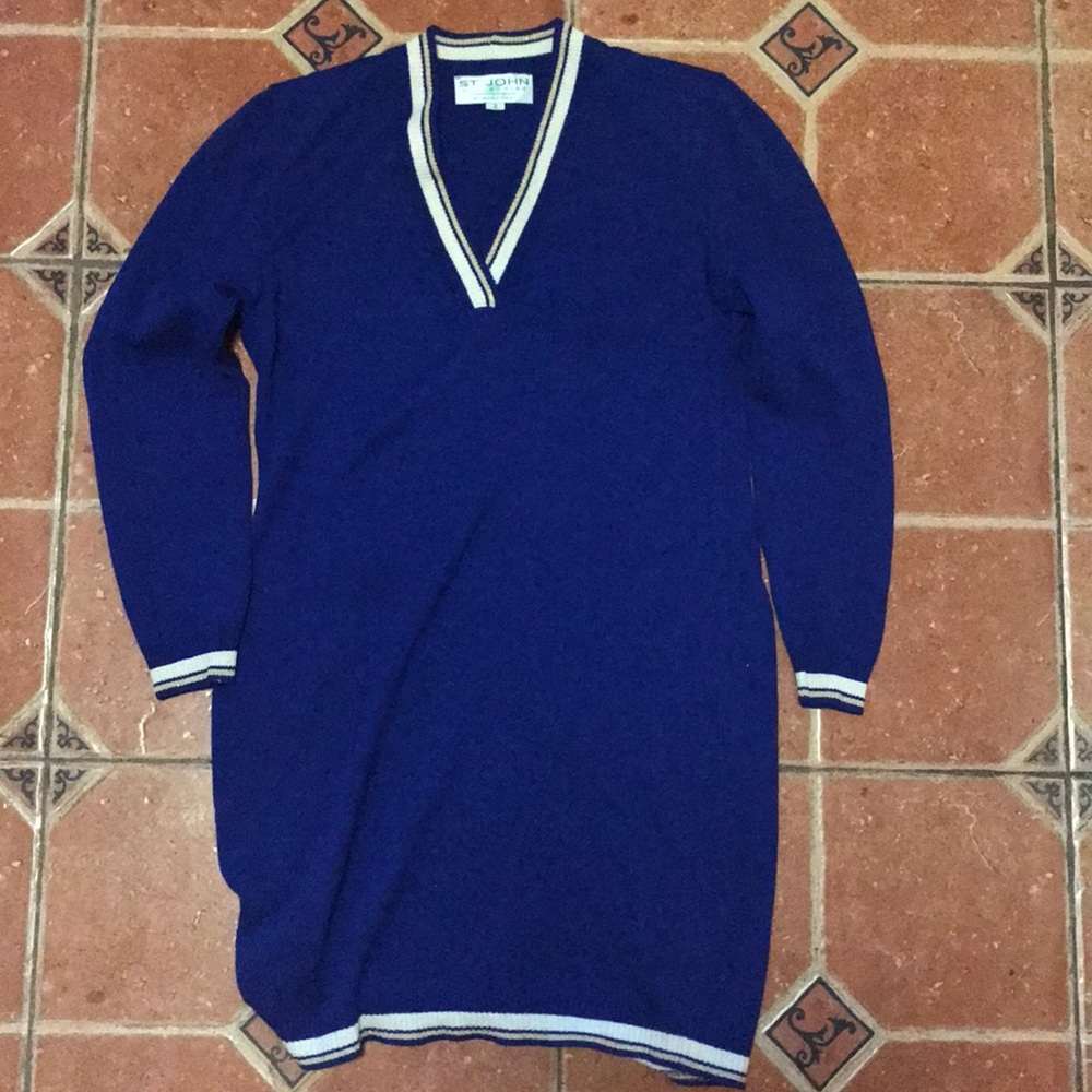 St John Royal Blue  knit dress size 2